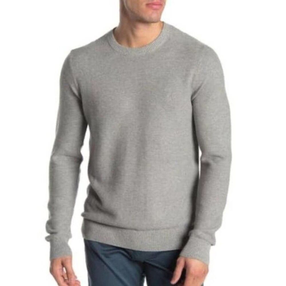 Original Penguin Sweater Ribbed Crew Neck Grey Mens Size XXL